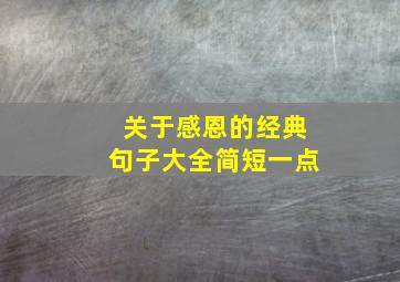 关于感恩的经典句子大全简短一点