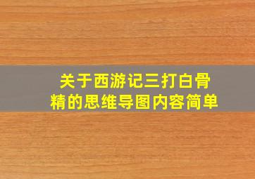 关于西游记三打白骨精的思维导图内容简单