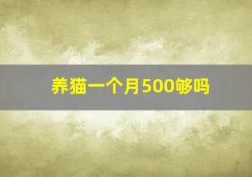 养猫一个月500够吗