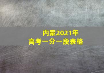 内蒙2021年高考一分一段表格