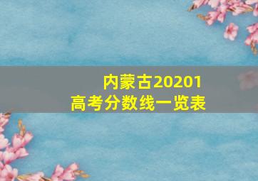 内蒙古20201高考分数线一览表