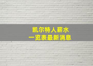 凯尔特人薪水一览表最新消息