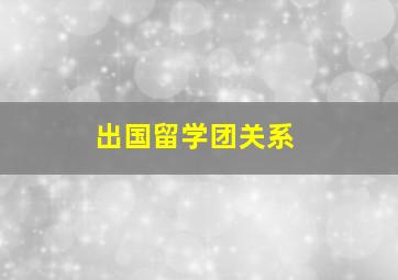 出国留学团关系