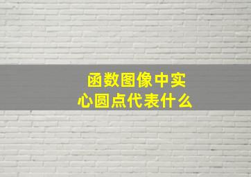 函数图像中实心圆点代表什么