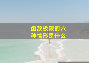 函数极限的六种情形是什么