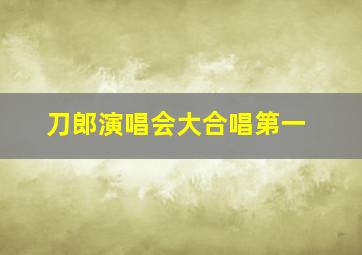 刀郎演唱会大合唱第一