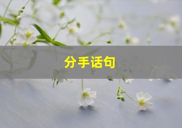 分手话句