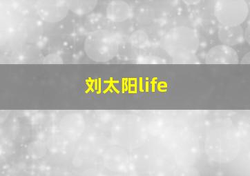 刘太阳life