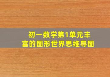 初一数学第1单元丰富的图形世界思维导图