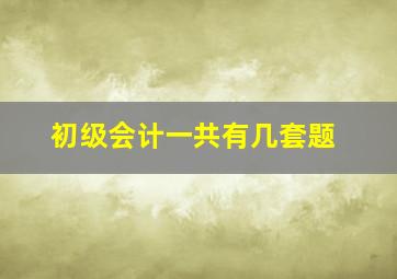 初级会计一共有几套题