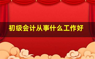 初级会计从事什么工作好