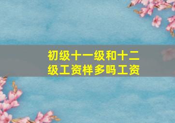 初级十一级和十二级工资样多吗工资