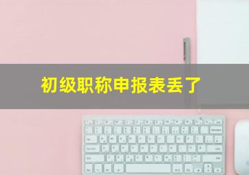 初级职称申报表丢了