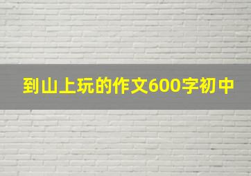 到山上玩的作文600字初中