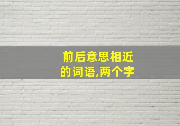 前后意思相近的词语,两个字