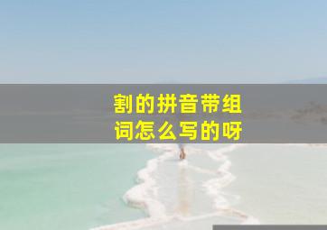 割的拼音带组词怎么写的呀