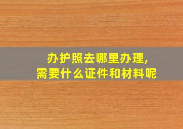 办护照去哪里办理,需要什么证件和材料呢