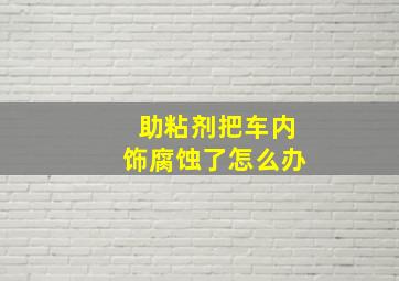 助粘剂把车内饰腐蚀了怎么办