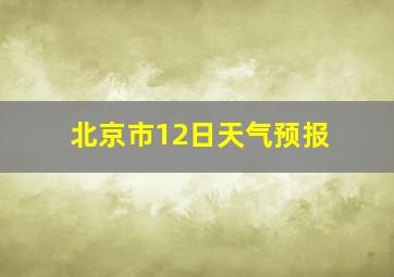 北京市12日天气预报