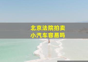 北京法院拍卖小汽车容易吗