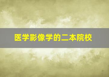 医学影像学的二本院校