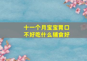 十一个月宝宝胃口不好吃什么辅食好