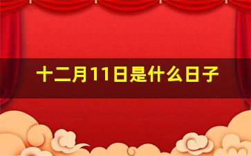 十二月11日是什么日子