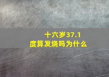 十六岁37.1度算发烧吗为什么