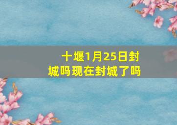 十堰1月25日封城吗现在封城了吗