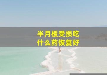 半月板受损吃什么药恢复好