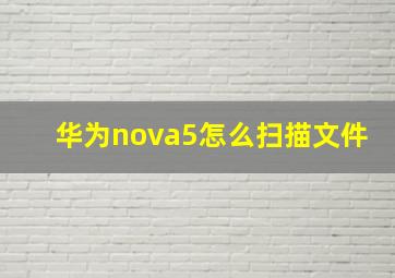 华为nova5怎么扫描文件