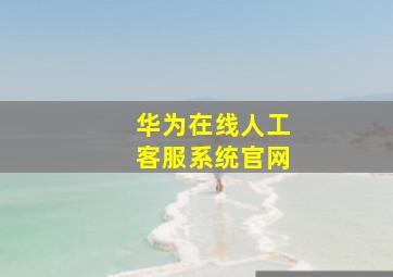 华为在线人工客服系统官网