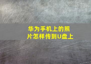 华为手机上的照片怎样传到U盘上