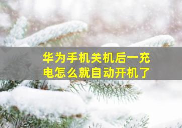 华为手机关机后一充电怎么就自动开机了