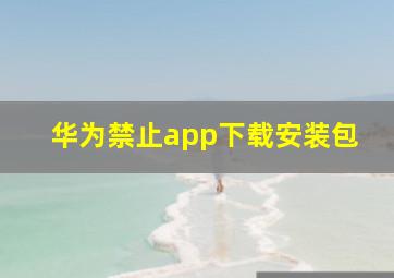 华为禁止app下载安装包