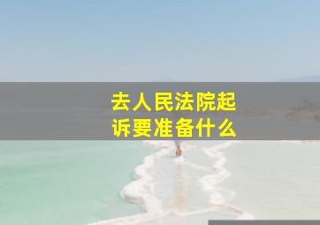 去人民法院起诉要准备什么