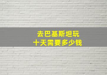 去巴基斯坦玩十天需要多少钱