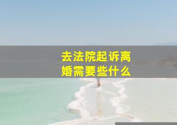 去法院起诉离婚需要些什么