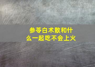 参苓白术散和什么一起吃不会上火