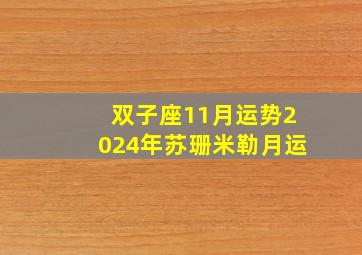 双子座11月运势2024年苏珊米勒月运