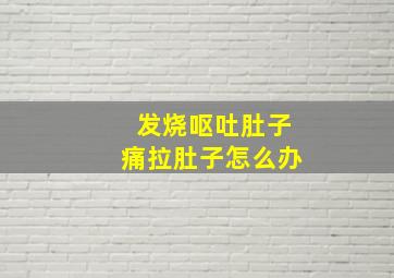 发烧呕吐肚子痛拉肚子怎么办