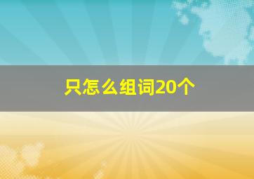 只怎么组词20个