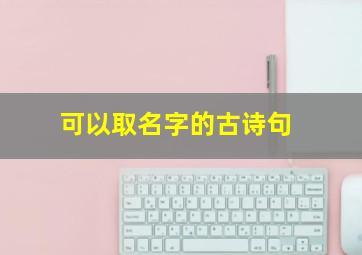 可以取名字的古诗句