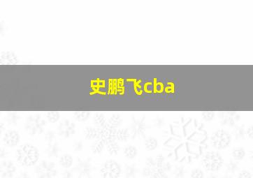 史鹏飞cba