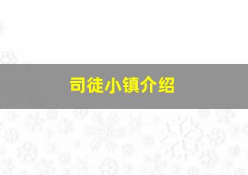 司徒小镇介绍