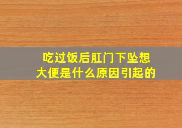 吃过饭后肛门下坠想大便是什么原因引起的