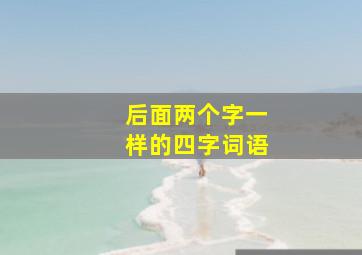 后面两个字一样的四字词语