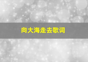 向大海走去歌词