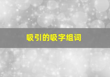 吸引的吸字组词