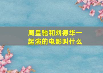 周星驰和刘德华一起演的电影叫什么